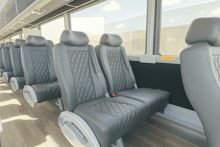 interior of Walnut Creek Charter Bus charter bus